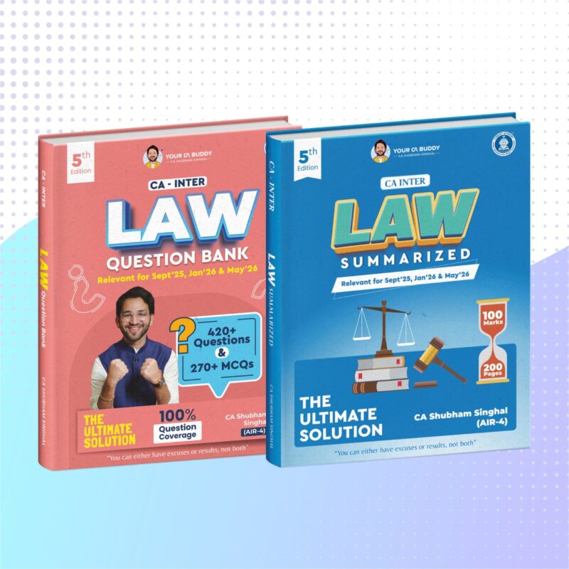 CA Inter - Corporate and Other Laws Summary Notes+Question Bank & MCQ Booklet Sept'25,Jan'26 & May'26