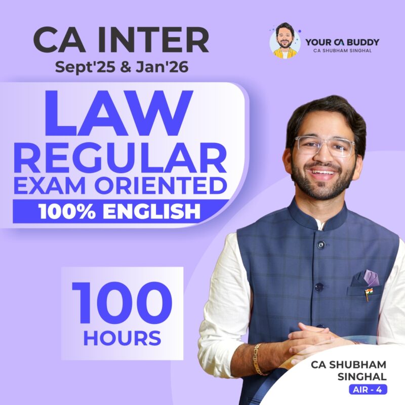 CA Inter- Corporate & Other Laws Regular Exam Oriented Batch (Paper 2) English – Sep’25, Jan'26 & May'26