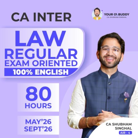 CA Inter- Corporate & Other Laws Regular Exam Oriented Batch (Paper 2) English – May'26 & Sept'26