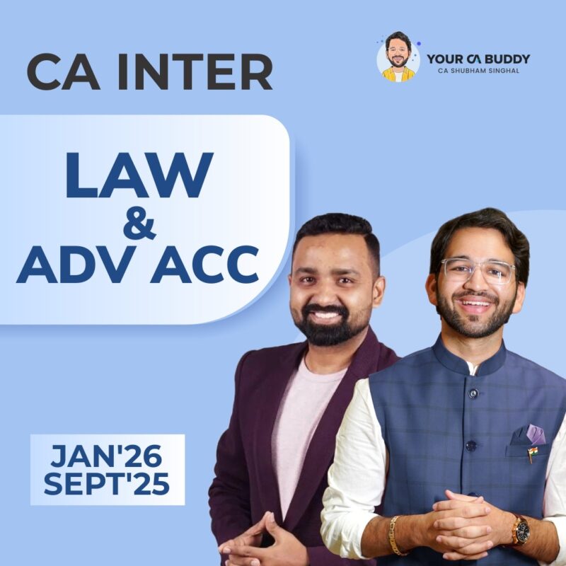 CA Inter – Corporate & Other Law+Advance Accounts Sept’25 and Jan'26