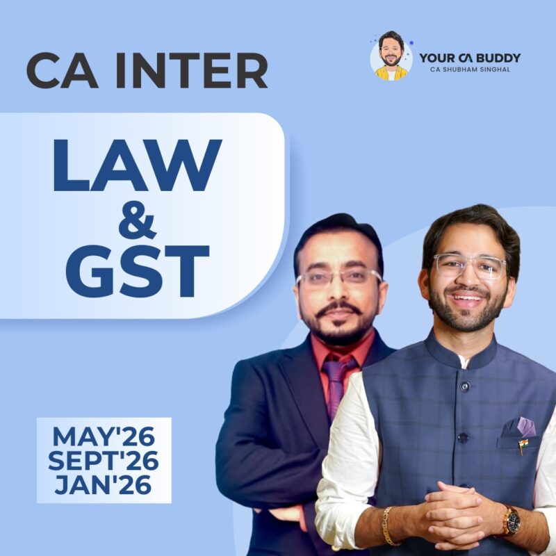 CA Inter – Corporate & Other Law+GST May'26, Sept'26 & Jan'26