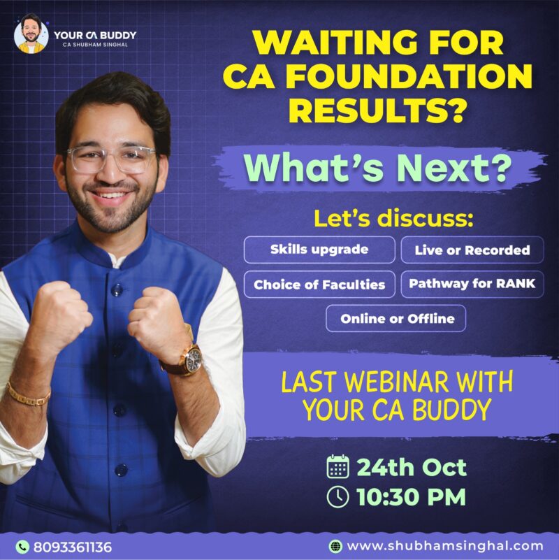 Waiting for CA Foundation Results? But, What Next?'' (Free Webinar)