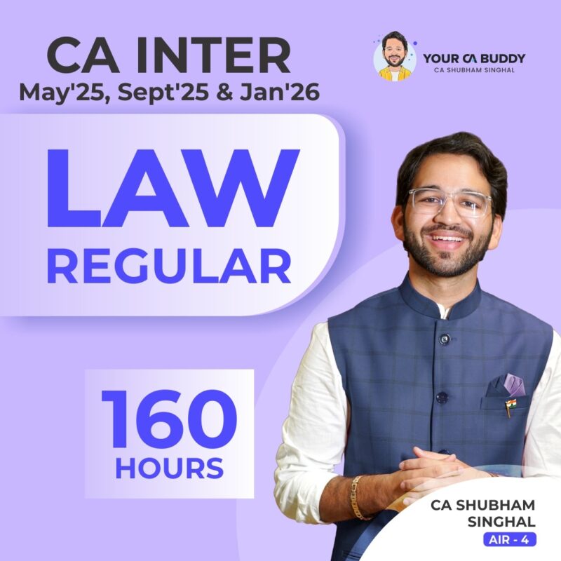 CA Inter- Corporate & Other Laws Regular In Depth (Paper 2) - May'25, Sep'25 & Jan'26