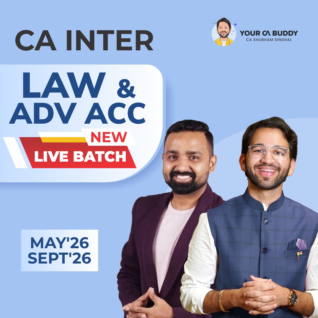 CA Inter – Corporate & Other Law+Advance Accounts May'26 & Sept'26