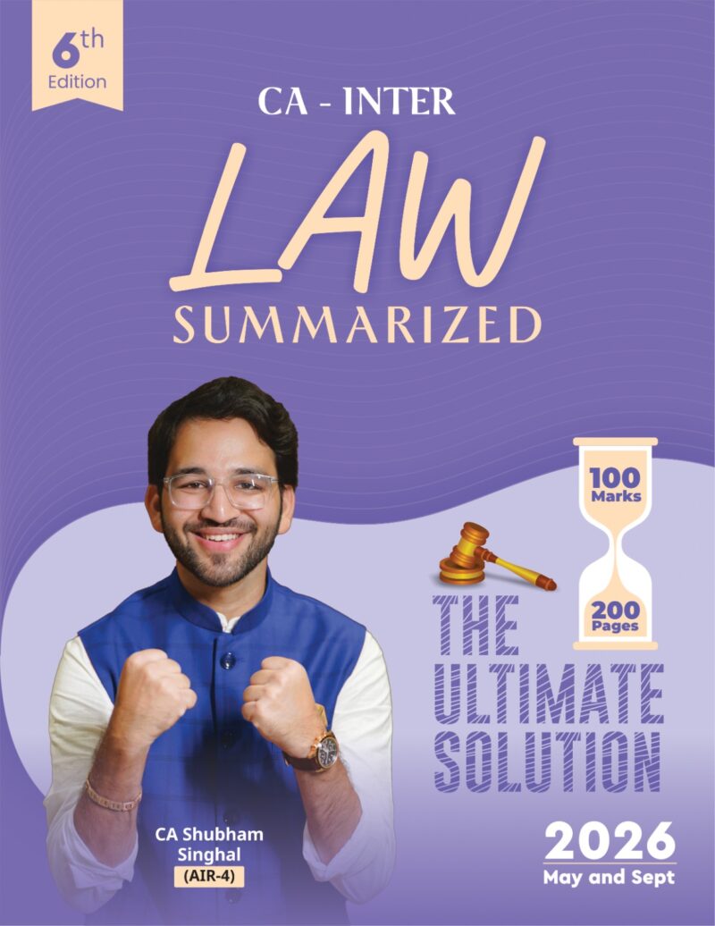 CA Inter - Corporate and Other Laws Summary Notes+Question Bank & MCQ Booklet May'26, Sep'26 & Jan'27